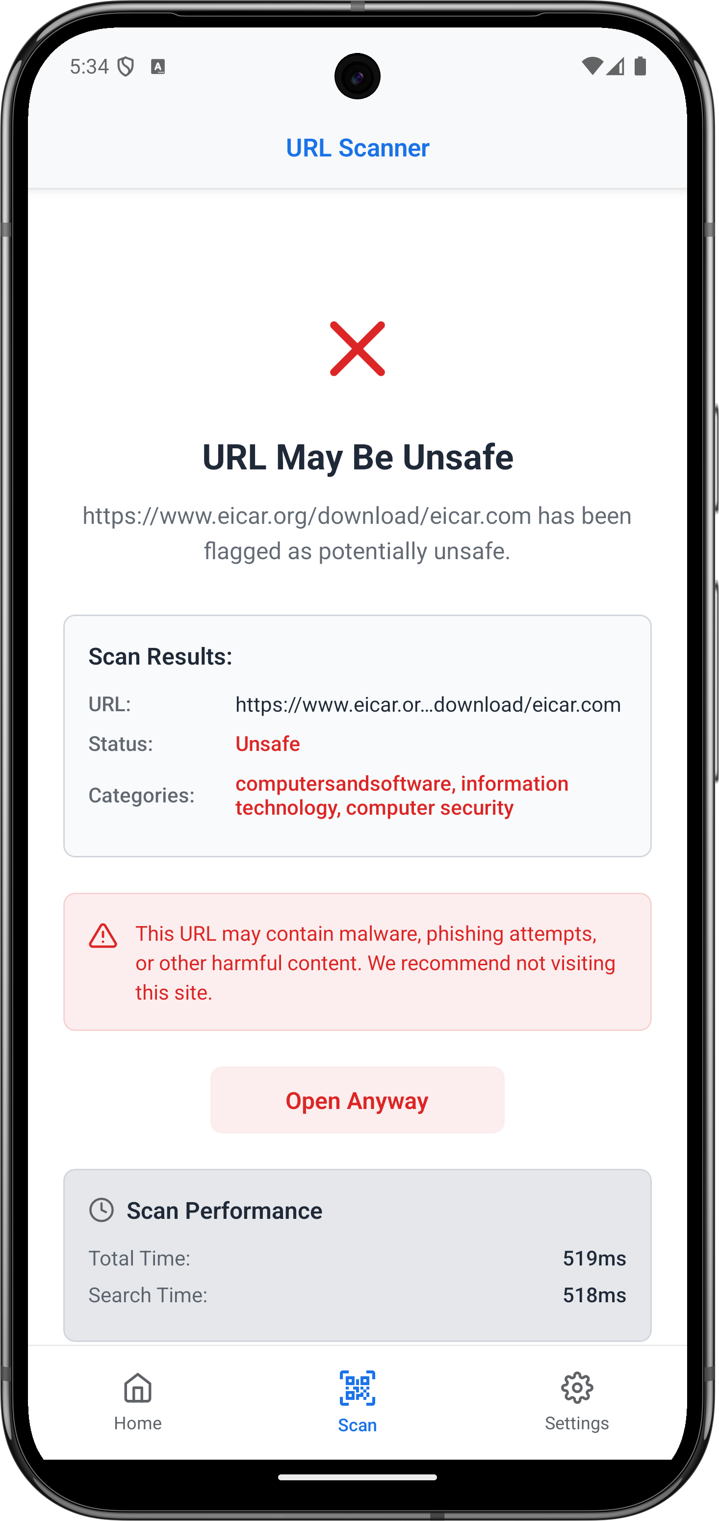 QR Safe App Preview